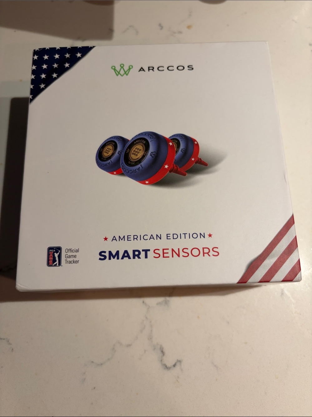 Arccos American Edition Golf GPS Smart Sensors - Red, Blue Gen 4